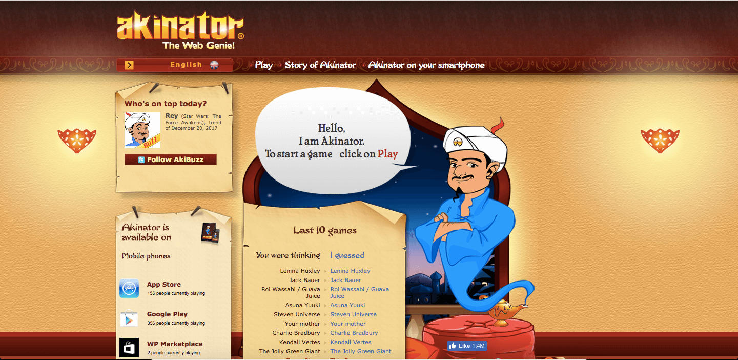 akinator website