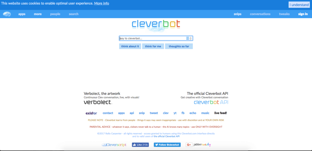 clever bot - cool web pages