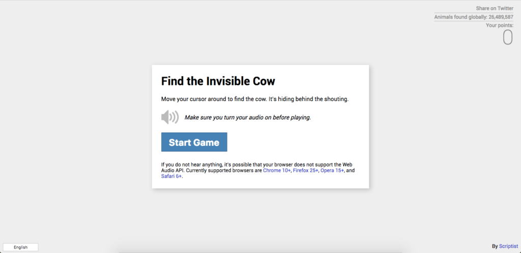 findtheinvisiblecow - the most interesting websites