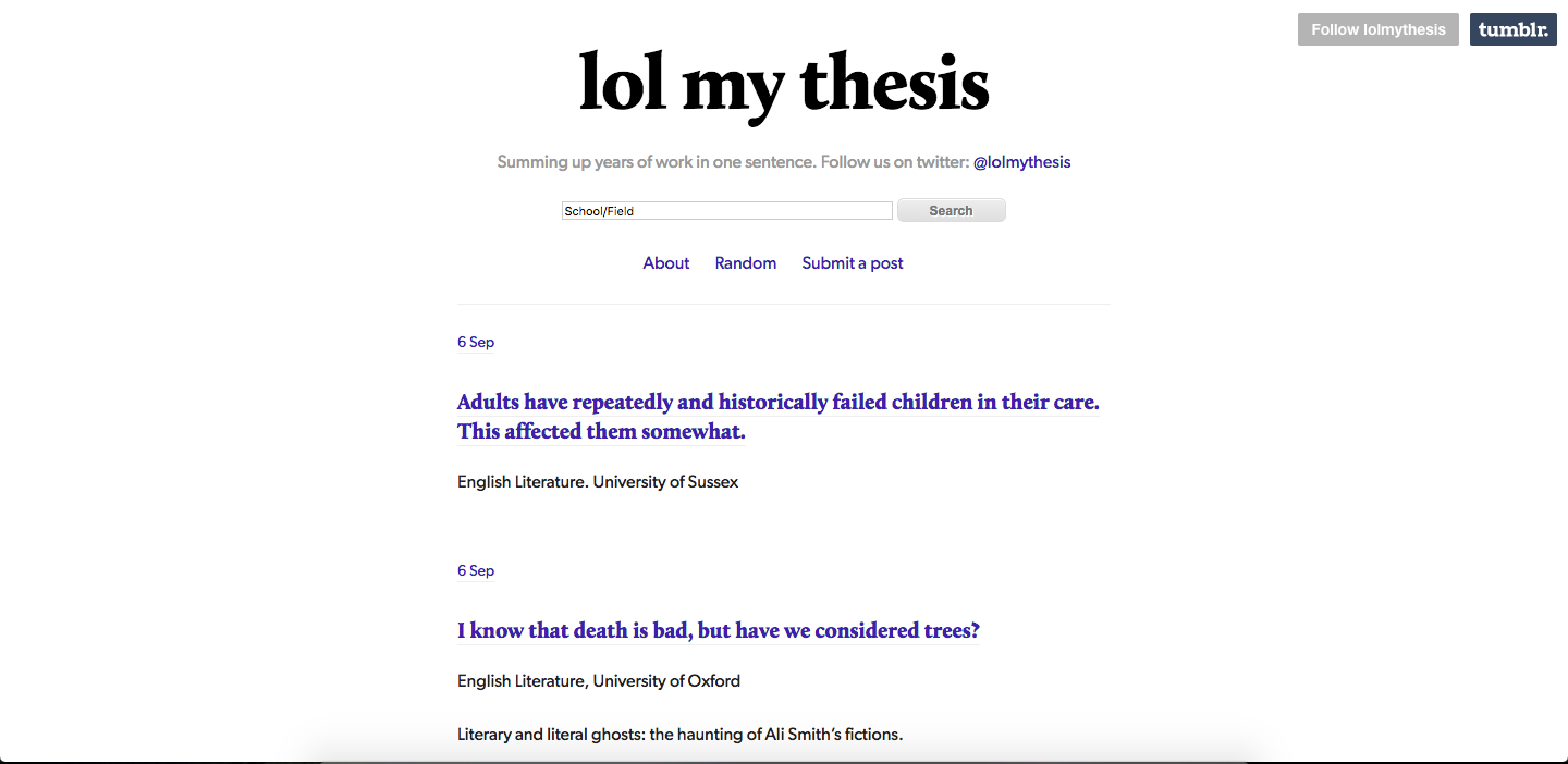 lol my thesis best of