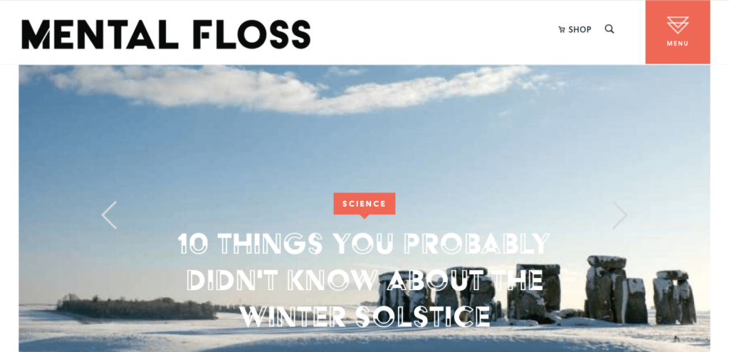 mentalfloss - 10 cool websites