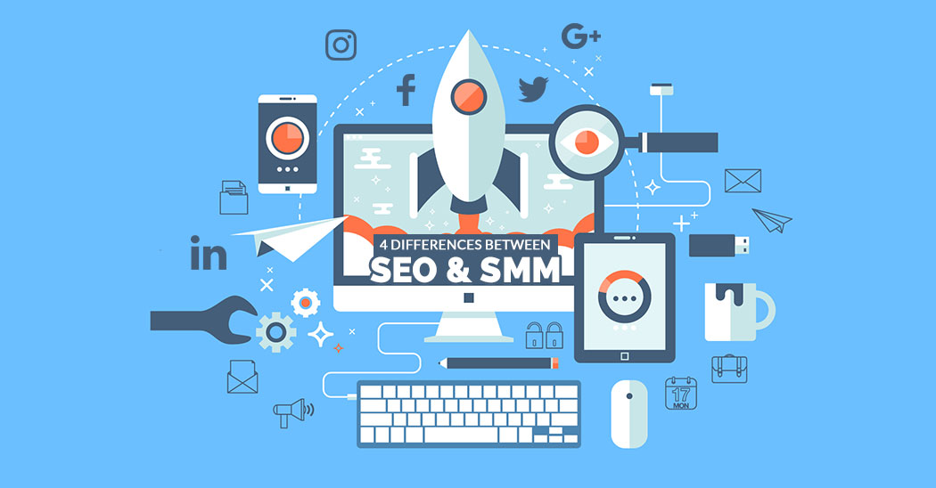 4 Differences Between SEO SMM