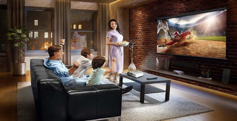 How to connect speakers to Epson projector?