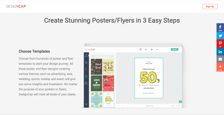 DesignCap Review: How to Create Cool Flyers Online for Free