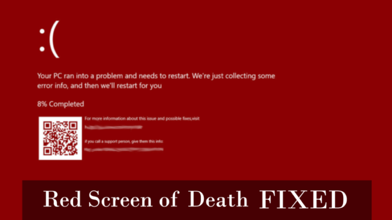 Red Screen of Death Error