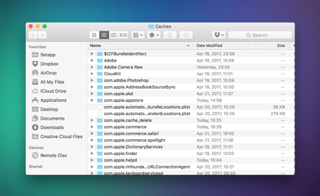 clear cache on Mac