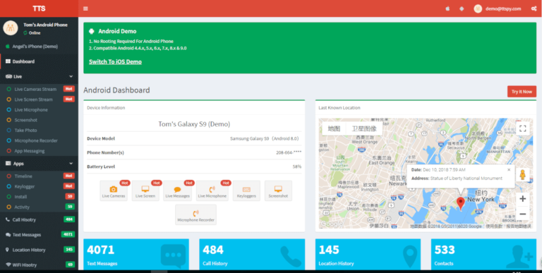 TTSPY Review: Monitor All the Phone Activity on Android and iPhone