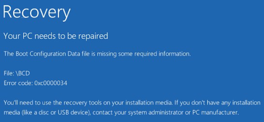 Data Recovery from BCD Missing Windows