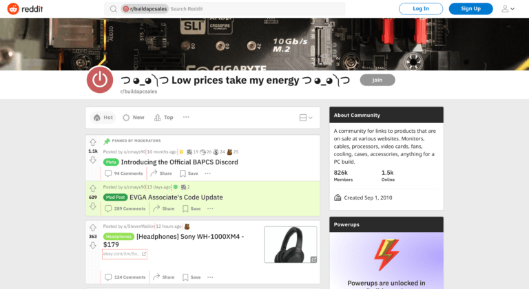 Reddit Buildapcsales
