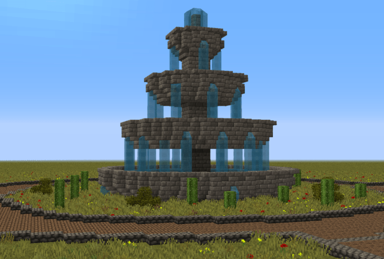 Minecraft Fountain How To Make A Fountain In Minecraft In 6 Easy Steps   Screen Shot 2021 06 02 At 11.56.24 Am 768x519 