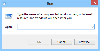 Windows + R