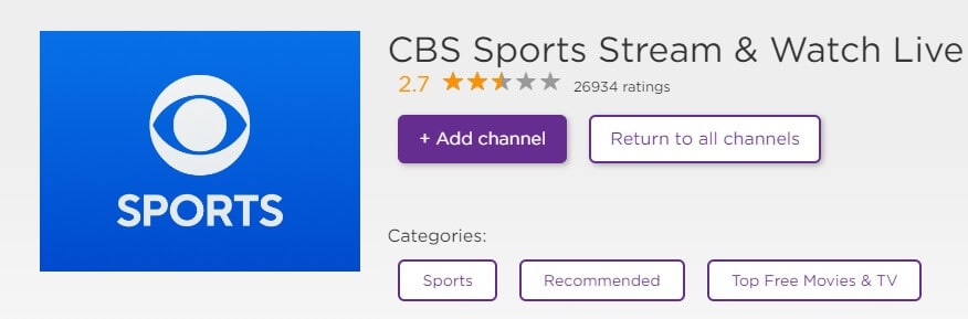 add-cbs-sports-channel-roku
