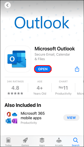 launch-outlook-iphone