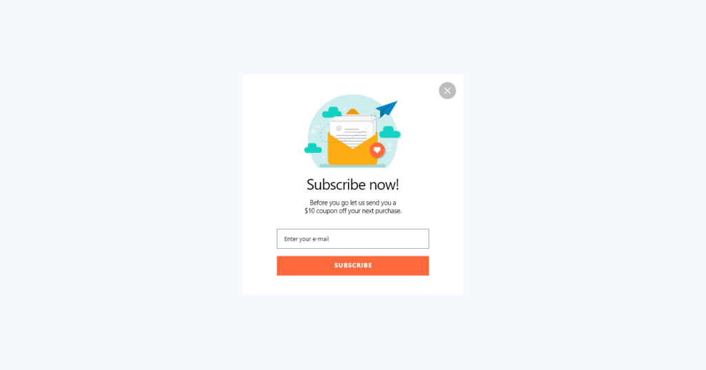 popup subscription button