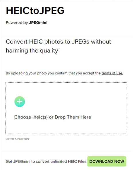 Convert HEIC Images online