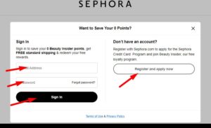 Sephora Credit Card Login