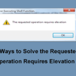 the requested operation requires elevation