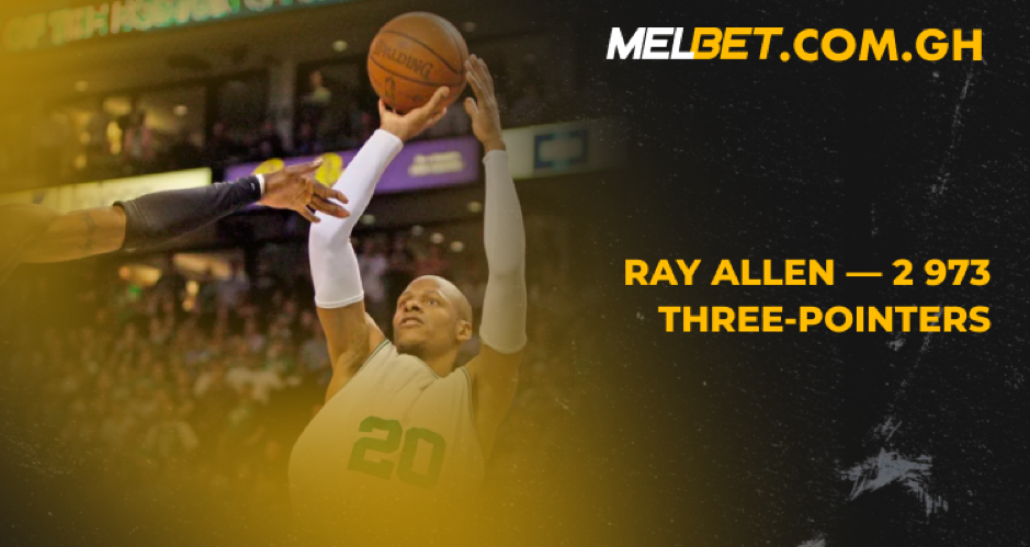 Ray Allen — 2 973 three-pointers