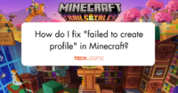 How do I fix "failed to create profile" in Minecraft