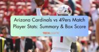 Arizona Cardinals vs 49ers Match Player Stats: Summary & Box Score