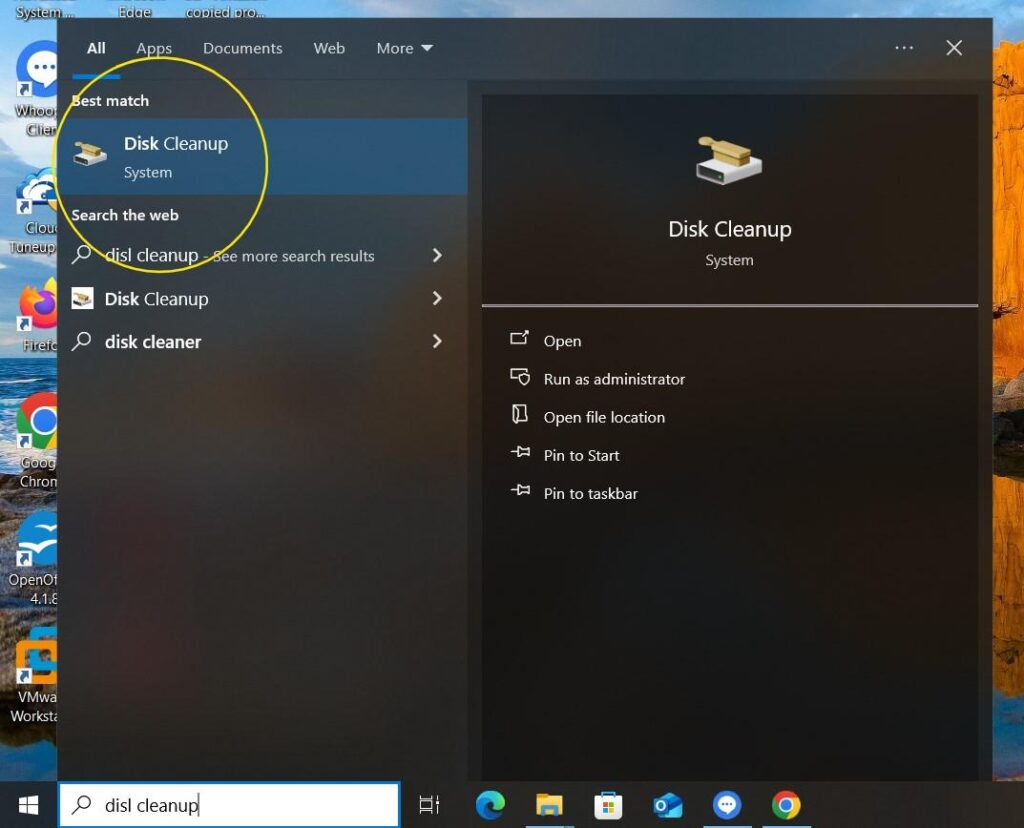 disk cleanup