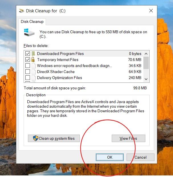 disk cleanup done