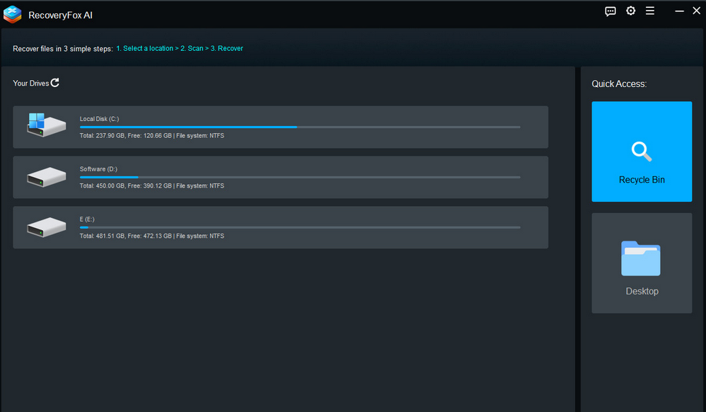 select hard disk