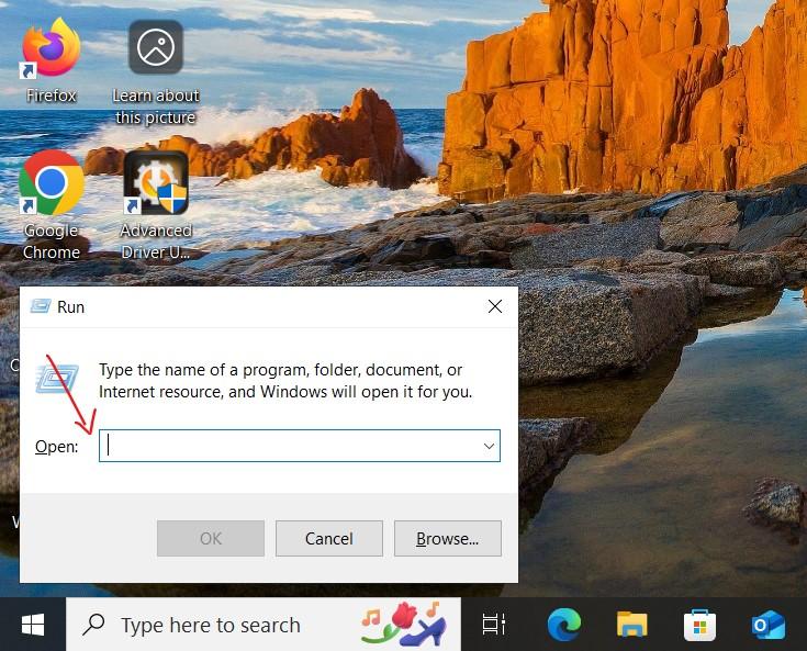 windows + R