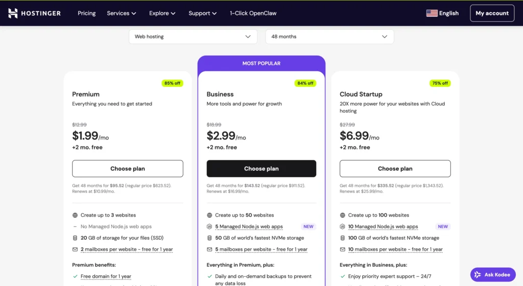 Hostinger - Best Web Hosting for Small Business