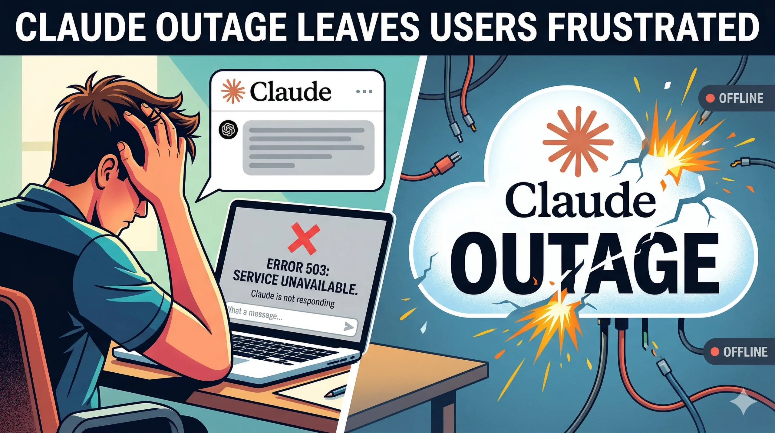 claude outage leaves users frustrated