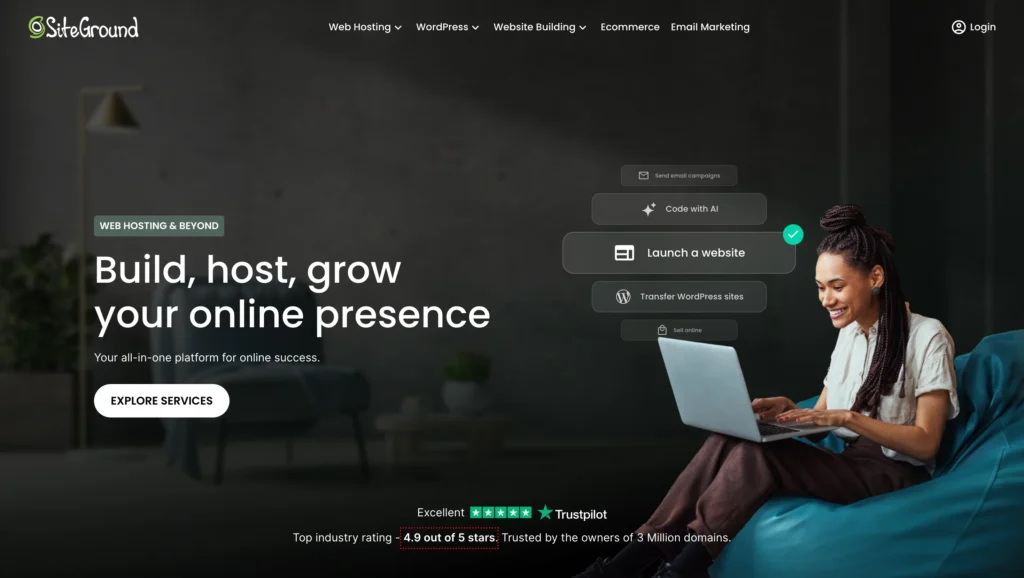 siteground - wordpress hosting