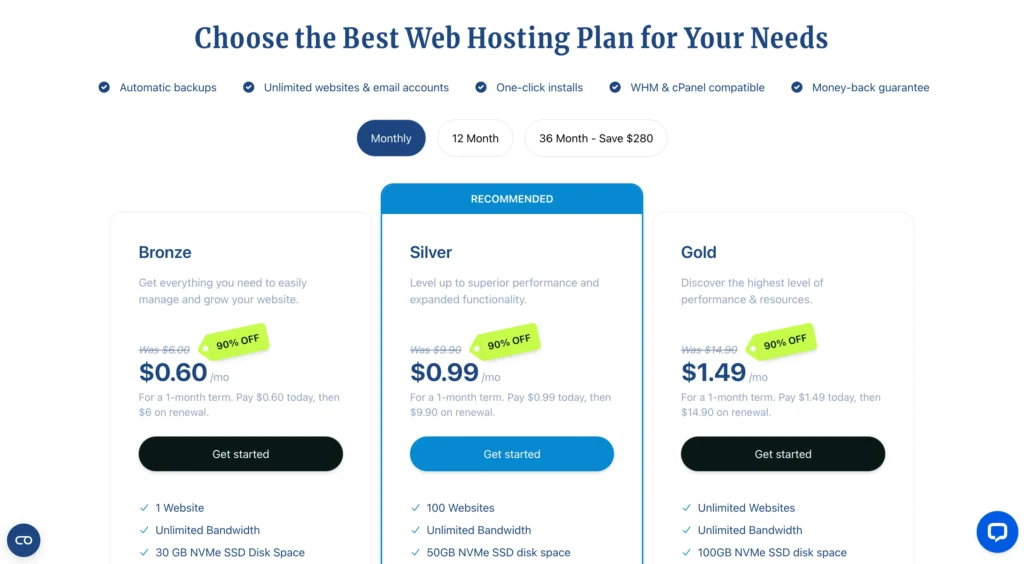 verpex-hosting-plans-pricing